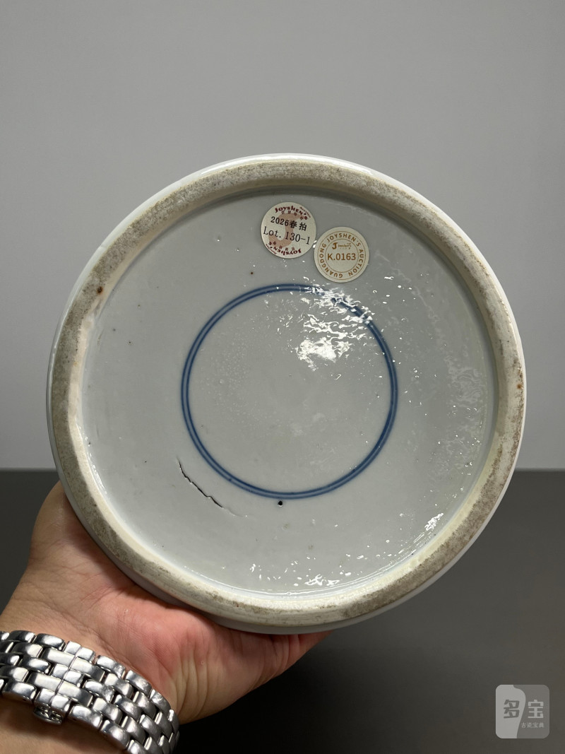 清康熙  青花“穆桂英挂帅”凤尾尊（一对） - 图22